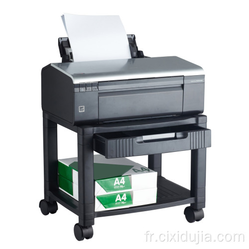 Support d&#39;imprimante de bureau 2 niveaux Support de machine de chariot